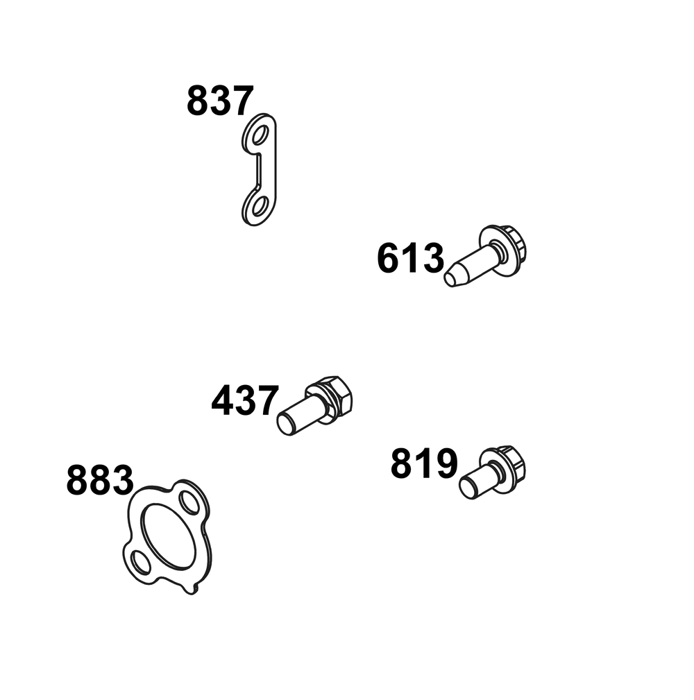 Exhaust Group Diagram and Parts List for 305447-0609-G1 200000 - 399999 Briggs and Stratton Engine